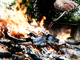 Photomontage avec barbecue